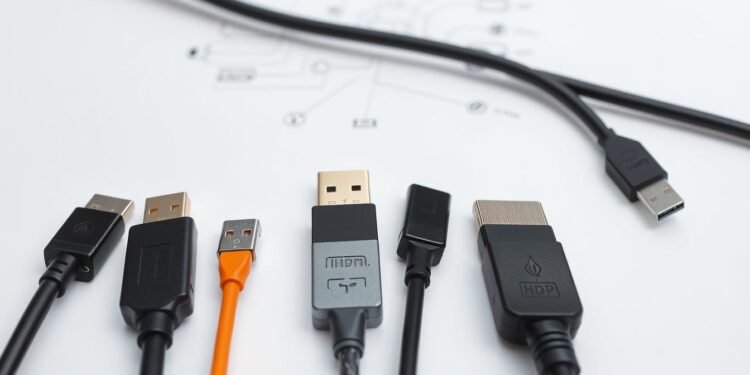 Datenkabel Vergleich verschiedener Kabeltypen