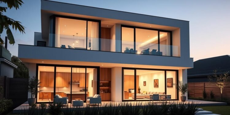 Modernisiertes Haus mit stilvoller Wohnraumgestaltung