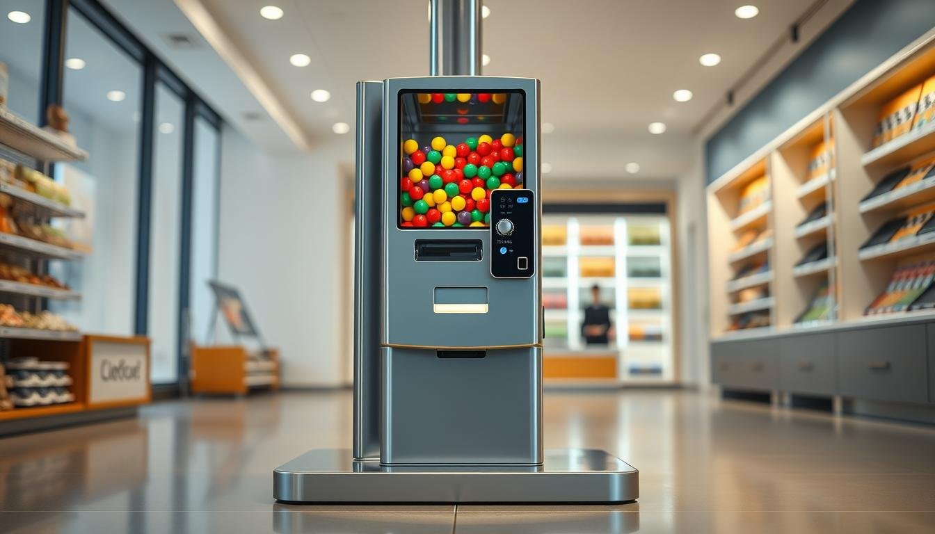 Standfuss für Kaugummiautomaten mit Sicherheitssystem